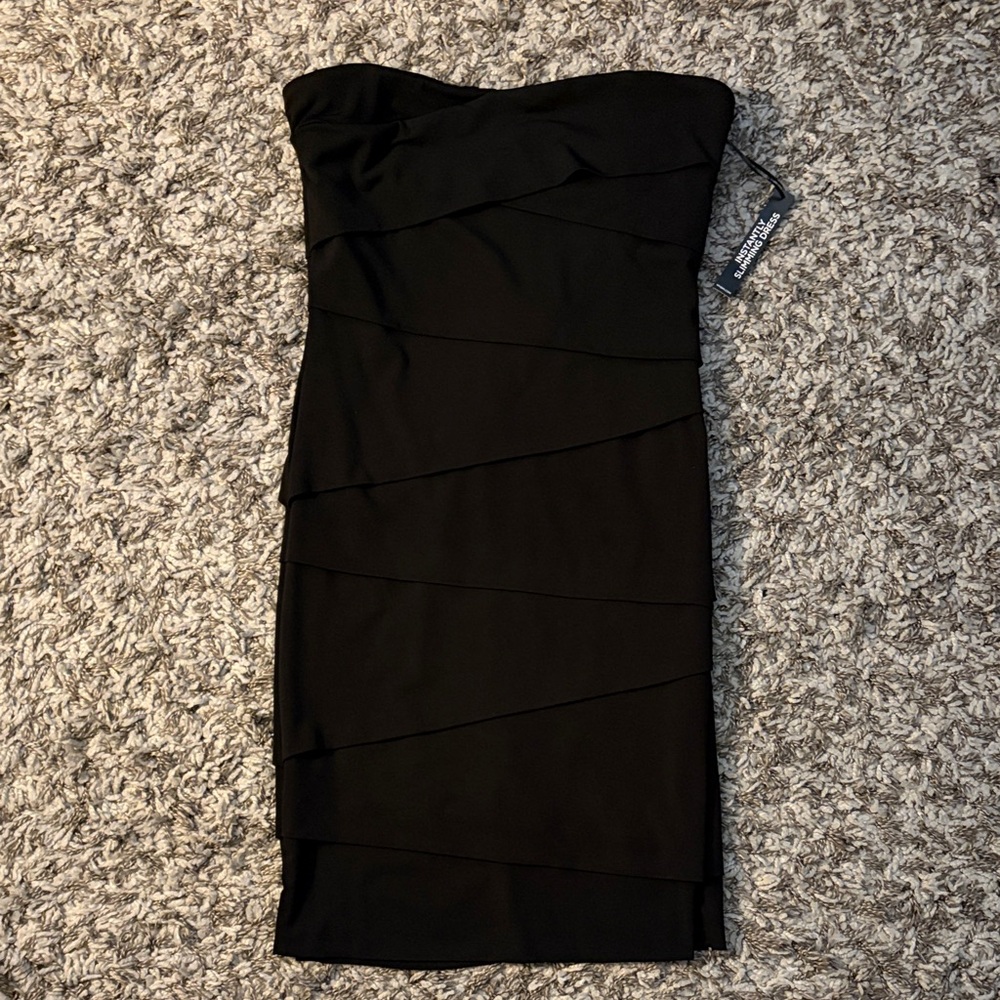 White House Black Market Elegant Black Strapless Dress